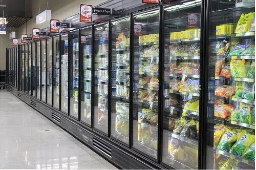 Self Contained Upright Glass Door Freezer Low Temperature 3 4 5 6 Doors