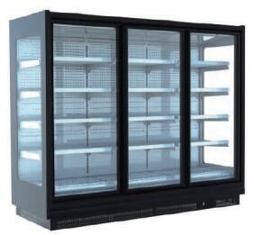 Supermarket Glass Door Upright Fridge , glass door freezer